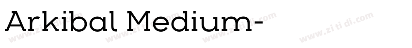 Arkibal Medium字体转换